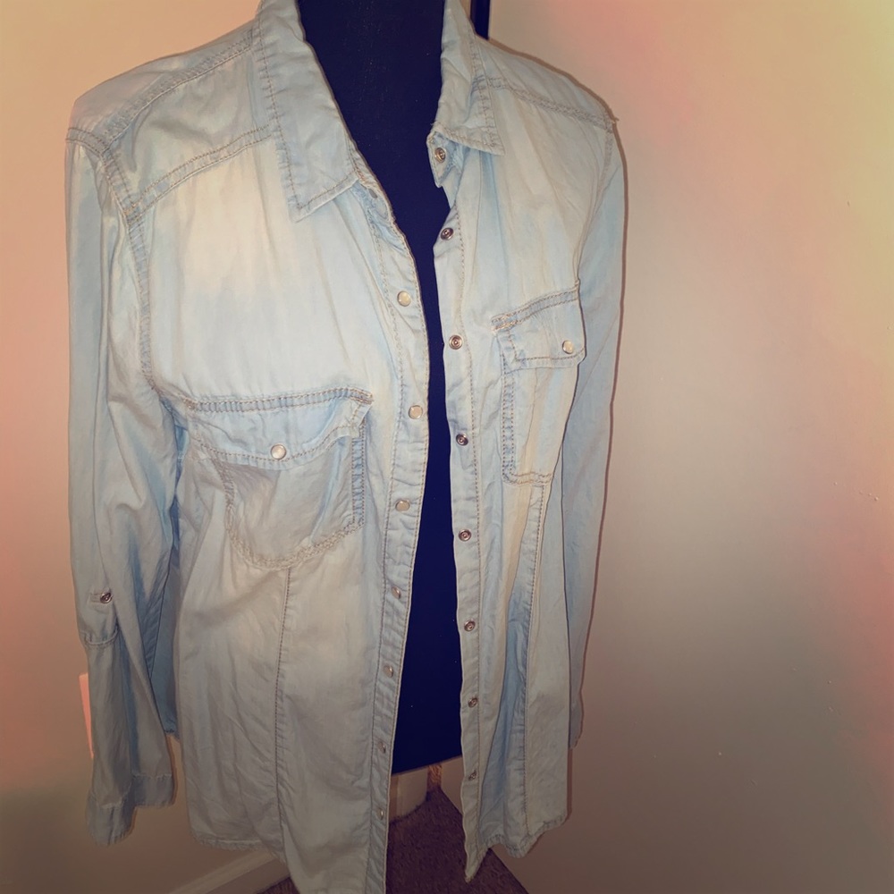 Denim button down shirt